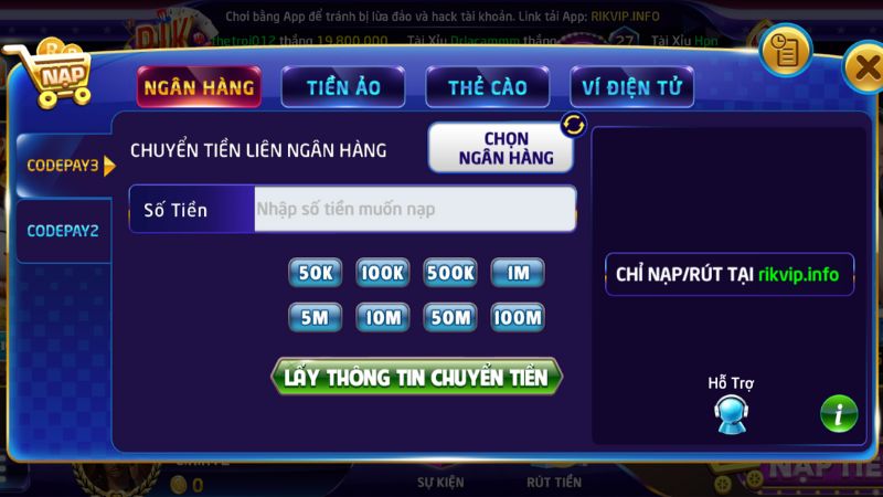 Tìm hiểu vấn đề thường gặp về nạp và rút tiền Rikvip